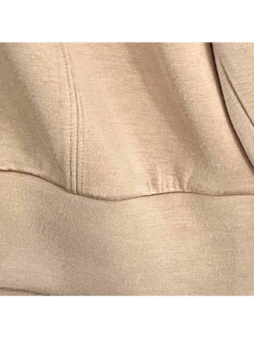 SPANX AirEssentials Half Zip Sweatshirt Womens Small Beige Mock Neck Raglan - Picture 3 of 13